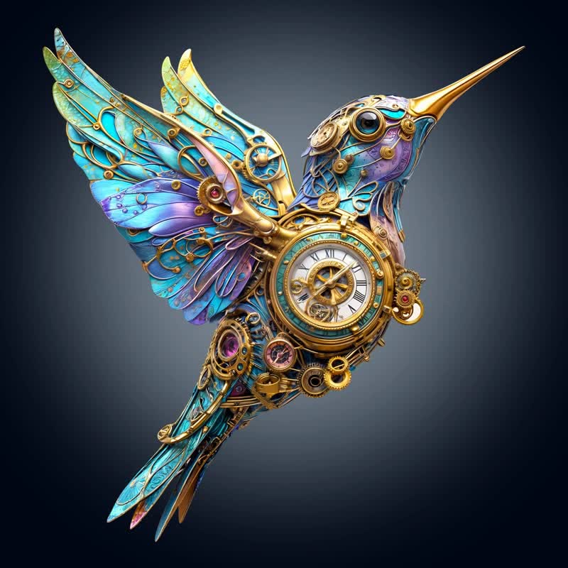 3D Mechanical Hummingbird - Wooden Jigsaw Puzzle - image 0