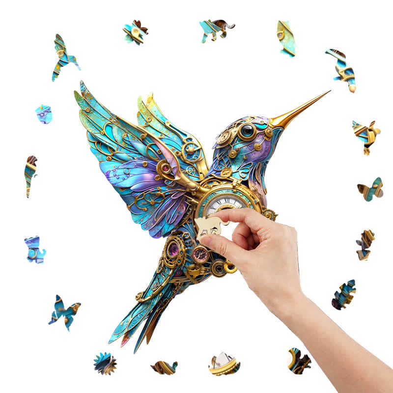 3D Mechanical Hummingbird - Wooden Jigsaw Puzzle - image 5
