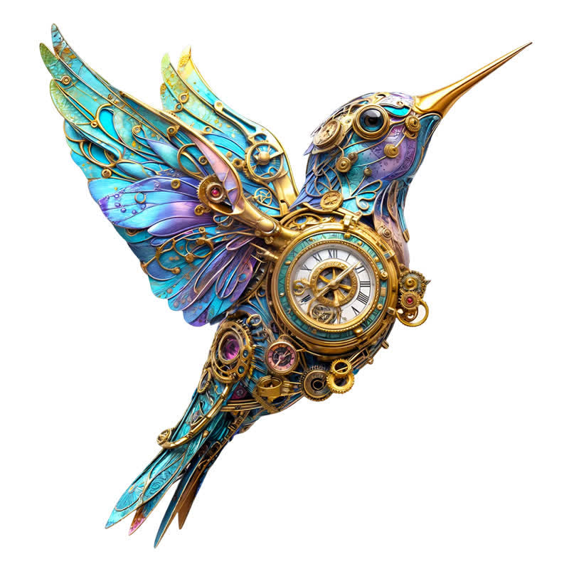 3D Mechanical Hummingbird - Wooden Jigsaw Puzzle - A3 - Wooden Gift Packaging - image 1