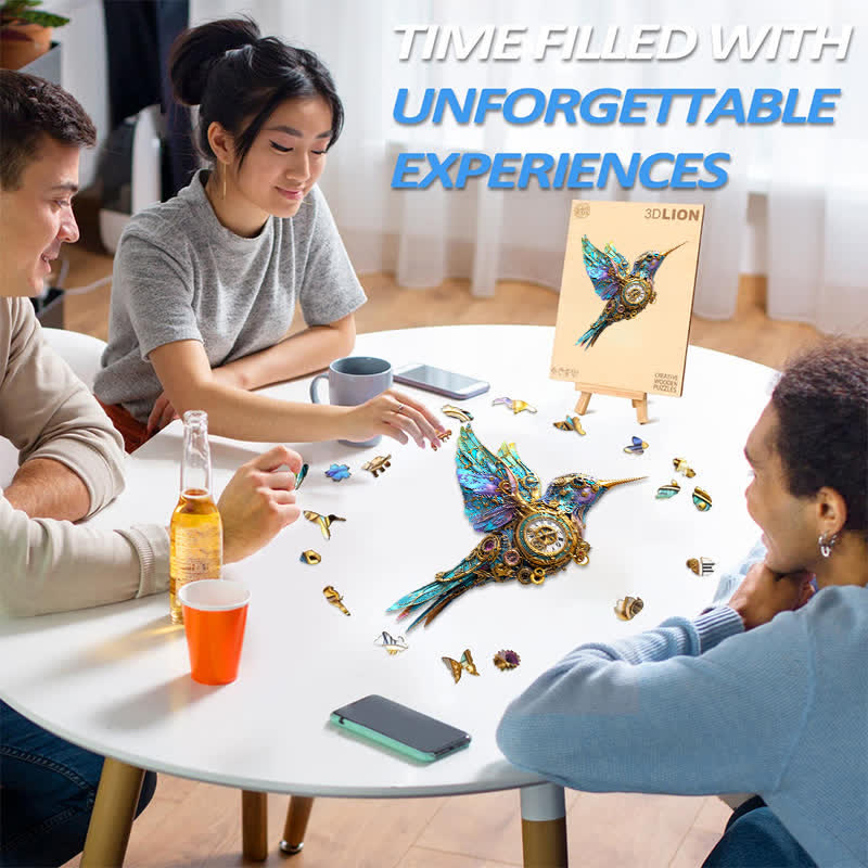 3D Mechanical Hummingbird - Wooden Jigsaw Puzzle - image 8