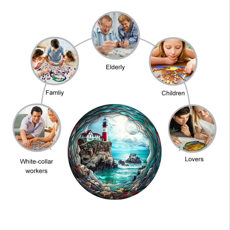 Merveille de phare - Wooden Jigsaw Puzzle - image 4