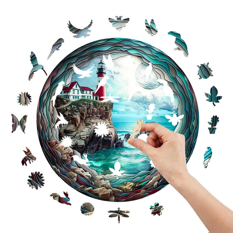 Merveille de phare - Wooden Jigsaw Puzzle - image 7