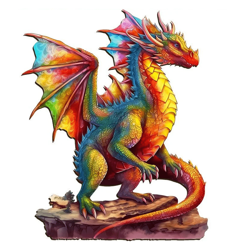Magical Dragon - Wooden Jigsaw Puzzle - A3 - Wooden Gift Packaging - image 0