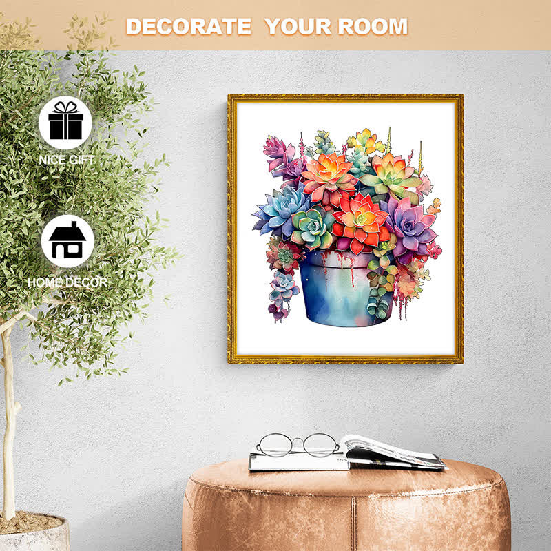 Potted plants - Wooden Jigsaw Puzzle - image 5