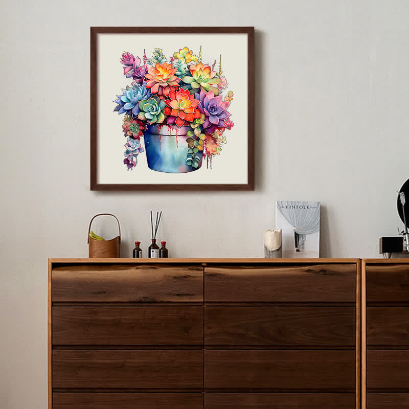 Potted plants - Wooden Jigsaw Puzzle - image 4