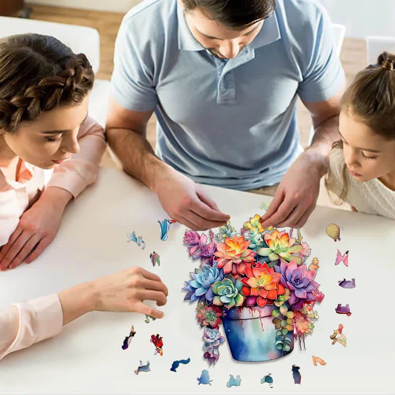 Potted plants - Wooden Jigsaw Puzzle - image 6