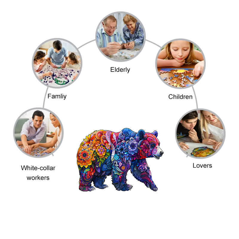 Animal Mandala - Wooden Jigsaw Puzzle - image 1