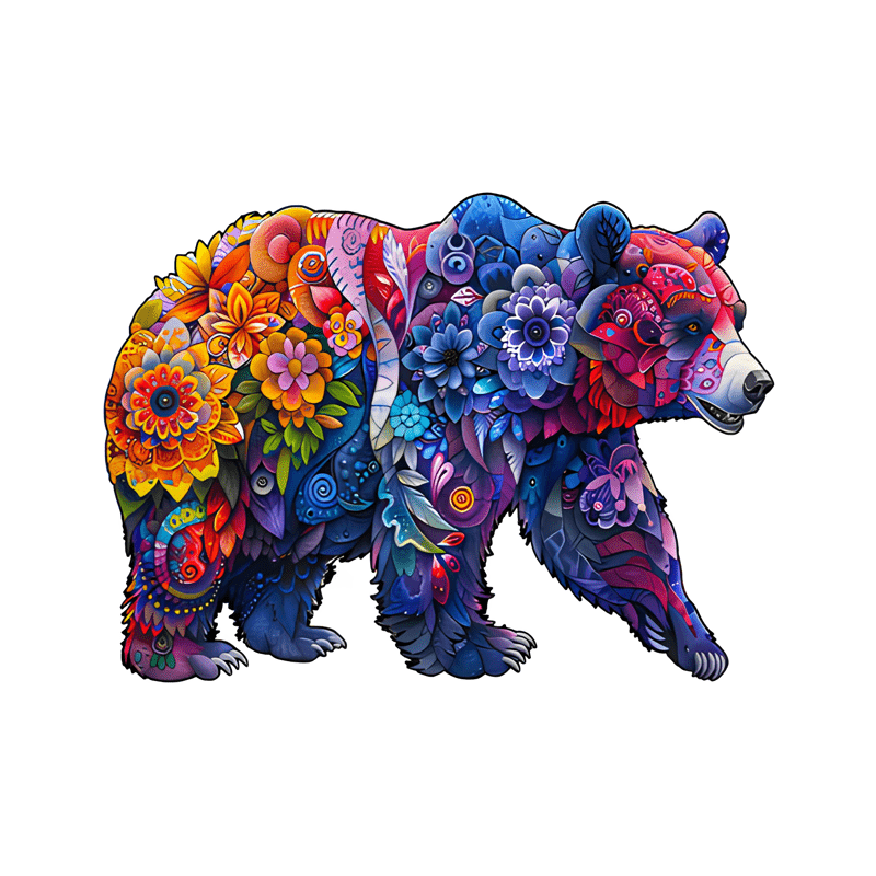 Animal Mandala - Wooden Jigsaw Puzzle - A3 - Wooden Gift Packaging - image 0