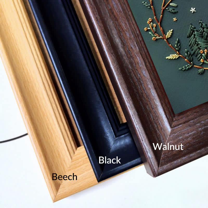 Wooden Embroidery Frame , Picture Frame, Hand Painted, Glossy Lacquered - 30cm*30cm - Walnut - image 4