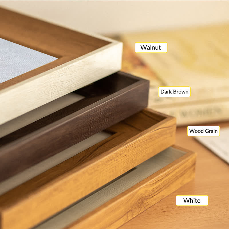 Wooden Embroidery Frame | Decorative Art | Hand Painted - 25cm*25cm - Walnut - image 2