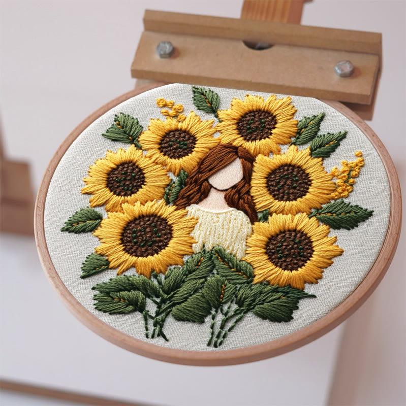 Rubbyoo Embroidery Kit - Sunflower Girl  | Handmade Craft Gift - image 7