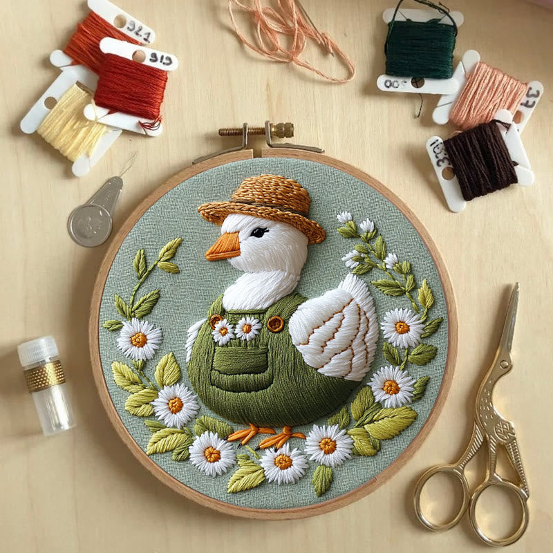 Rubbyoo Embroidery Kit - Cute Swan  | Beginner Needlework - image 1