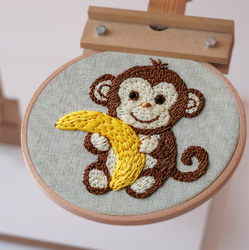 Rubbyoo Embroidery Kit - Happy Monkey | Animal | Beginner Friendly - image 8