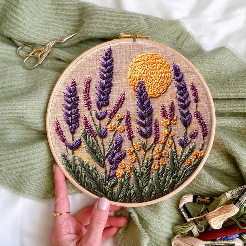 Rubbyoo Embroidery Kit - Lavender | Flowers Embroidery | Beginner Needlework Craft - image 6