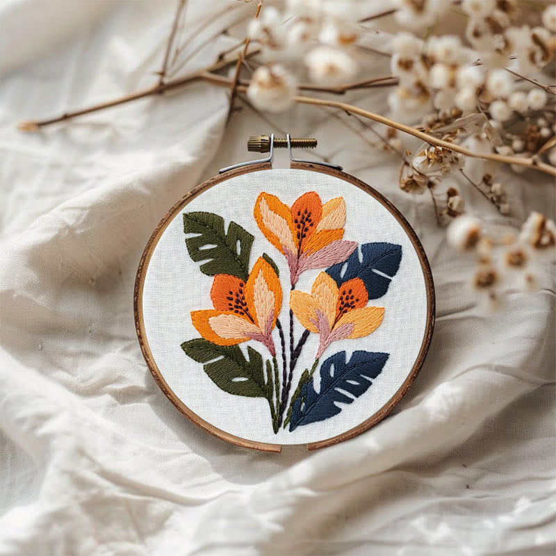 Rubbyoo Embroidery Kit - Floral Botanical  | Beginner Needlework Craft - image 4