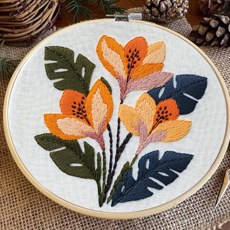 Rubbyoo Embroidery Kit - Floral Botanical  | Beginner Needlework Craft - image 2