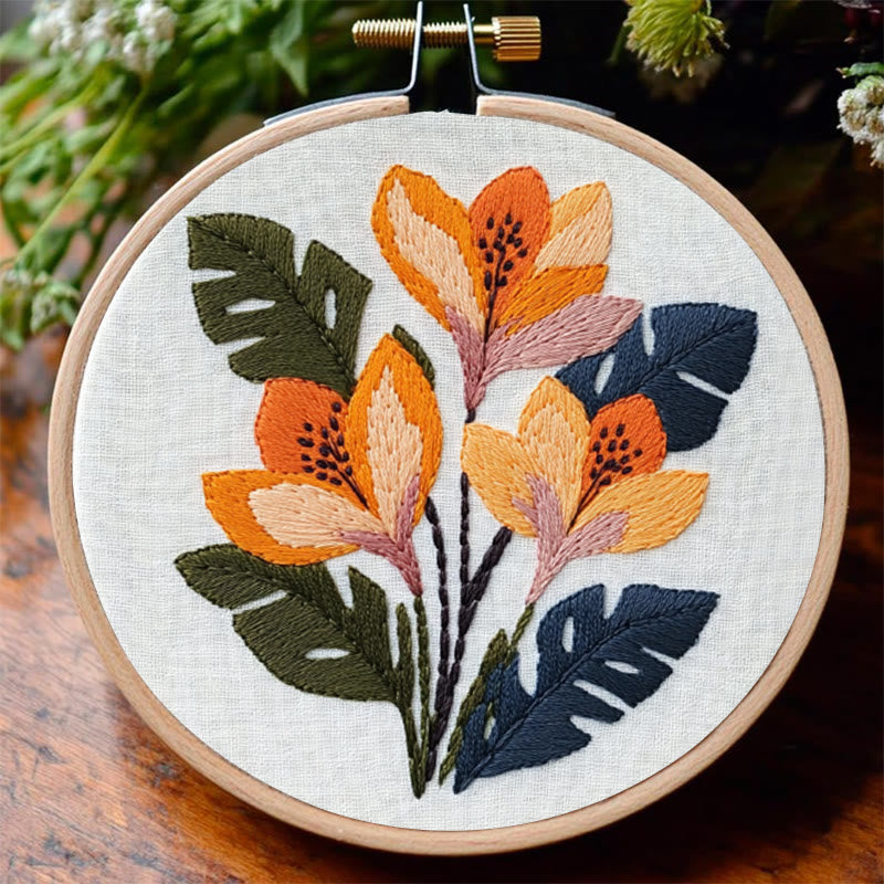 Rubbyoo Embroidery Kit - Floral Botanical  | Beginner Needlework Craft - image 3