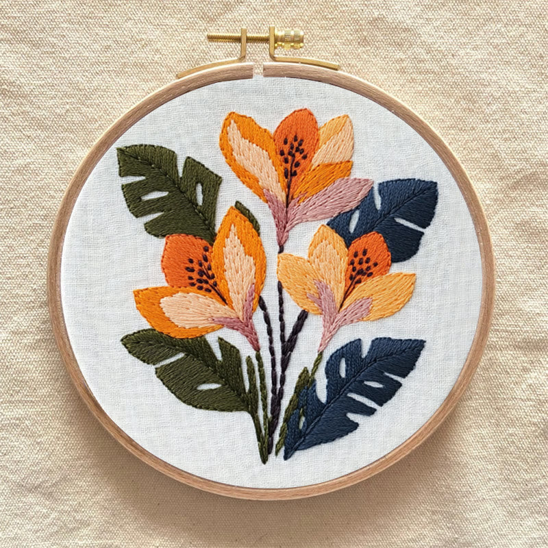 Rubbyoo Embroidery Kit - Floral Botanical  | Beginner Needlework Craft - image 8