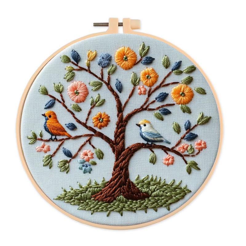 Rubbyoo Embroidery Kit - Spring Tree | Forest | Diy Craft Gift - 20*20cm - image 0