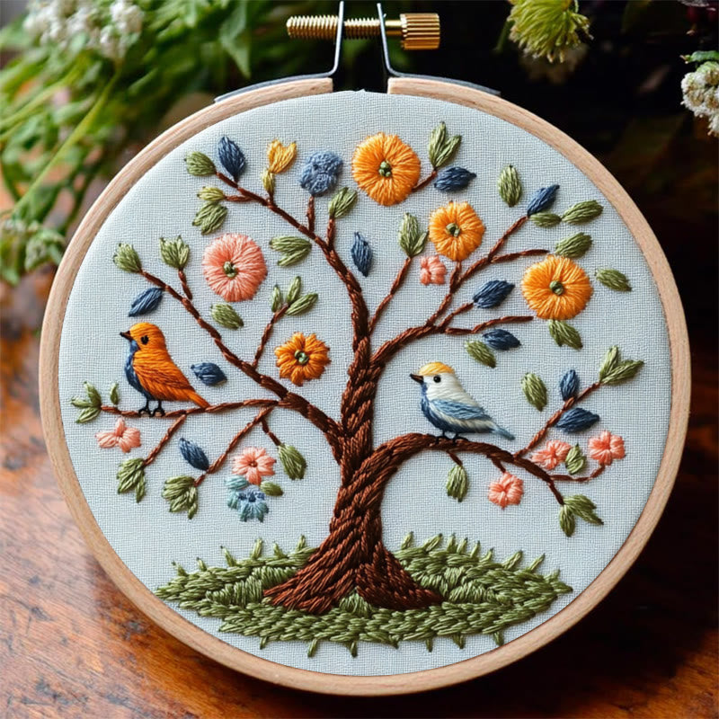 Rubbyoo Embroidery Kit - Spring Tree | Forest | Diy Craft Gift - image 1