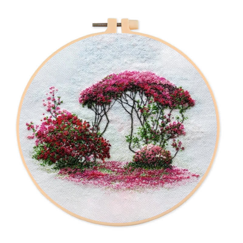 Rubbyoo Embroidery Kit - Azalea | New home gifts - 20*20cm - image 0