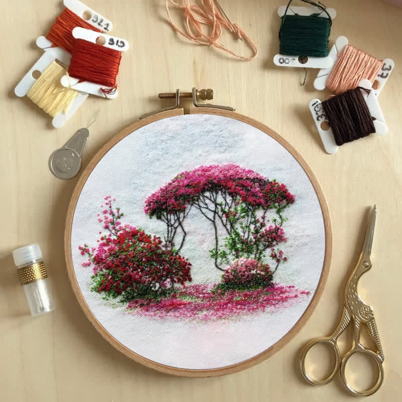 Rubbyoo Embroidery Kit - Azalea | New home gifts - image 4
