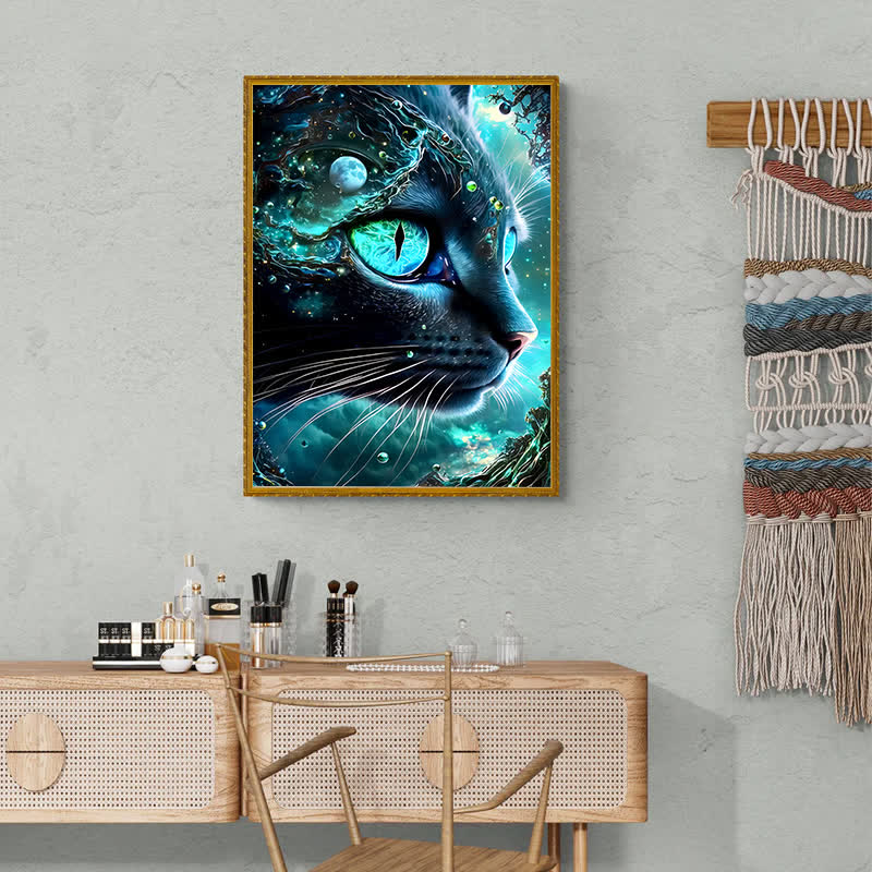 Mysterious Galaxy Cat - Wooden Jigsaw Puzzle - image 5