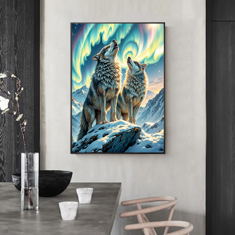 Wolves In The Northern Lights - Wooden Jigsaw Puzzle - image 8