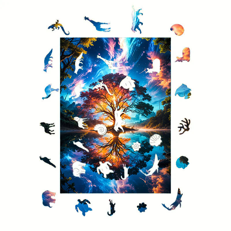 Brilliant Tree of Life - Wooden Jigsaw Puzzle - image 3