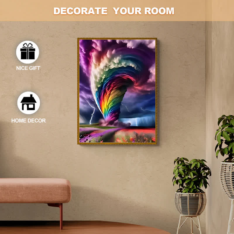 Colourful Rainbow Tornado - Wooden Jigsaw Puzzle - image 8