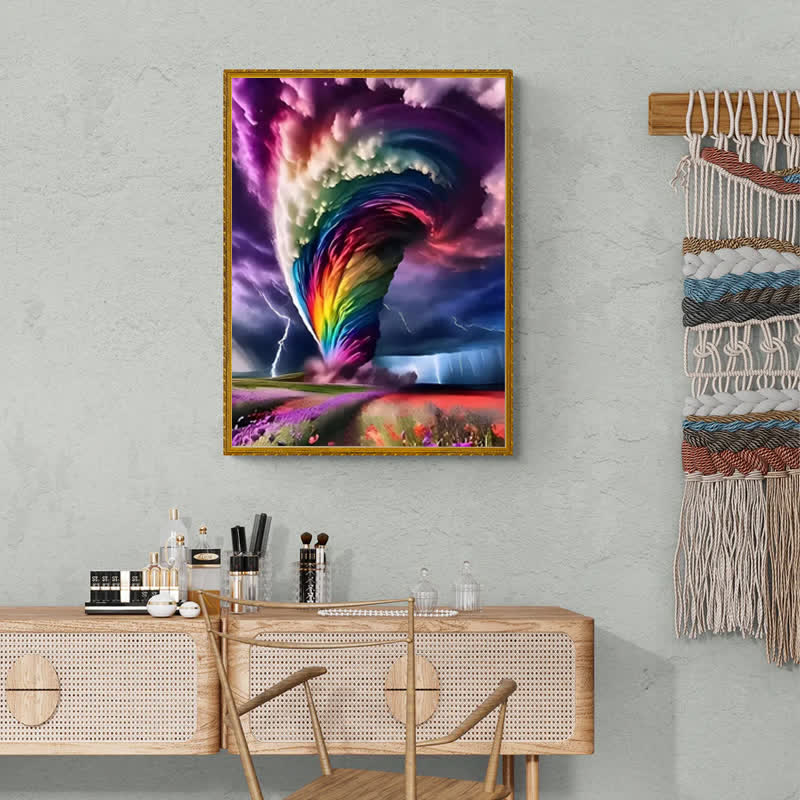 Colourful Rainbow Tornado - Wooden Jigsaw Puzzle - image 7
