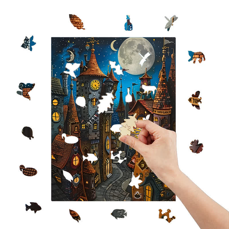 Dark Night Castle - Wooden Jigsaw Puzzle - image 6