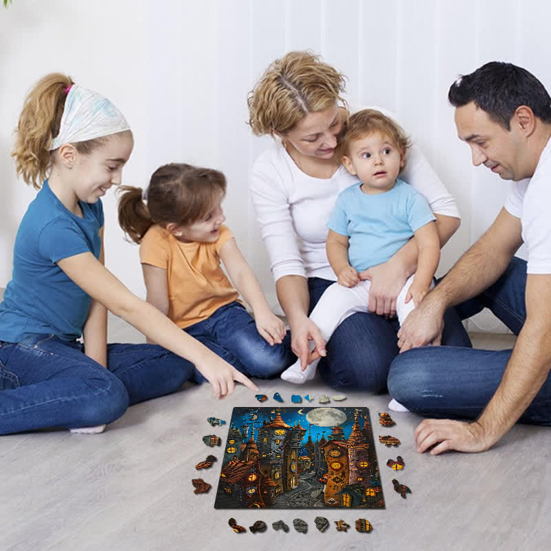 Dark Night Castle - Wooden Jigsaw Puzzle - image 3