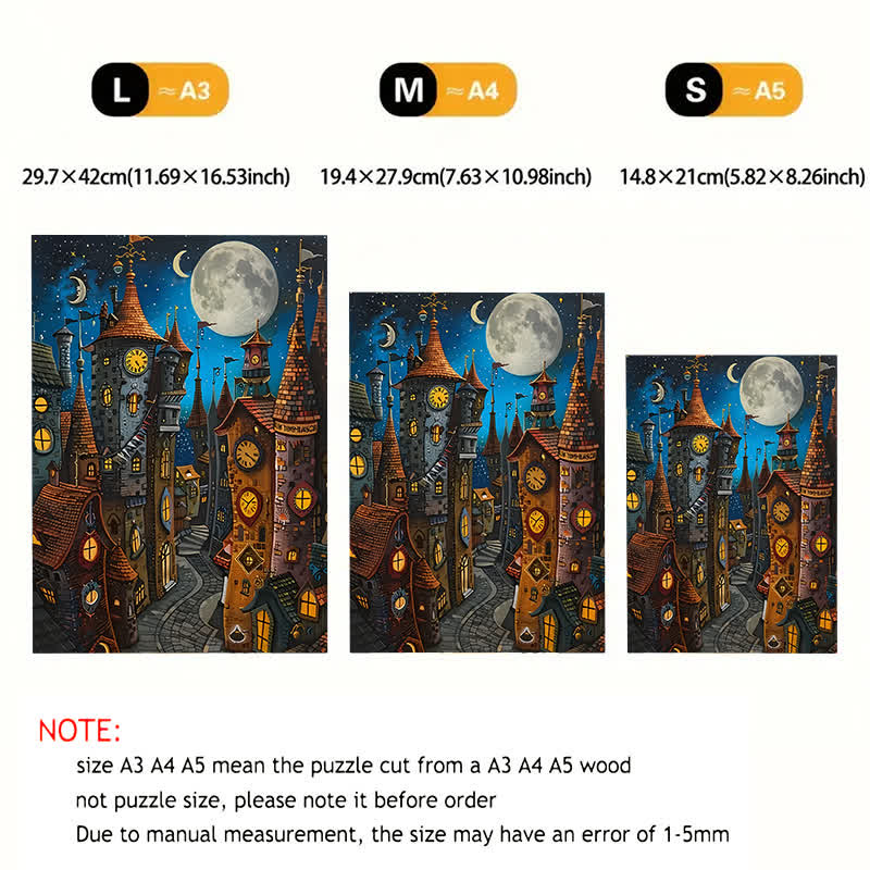 Dark Night Castle - Wooden Jigsaw Puzzle - image 1