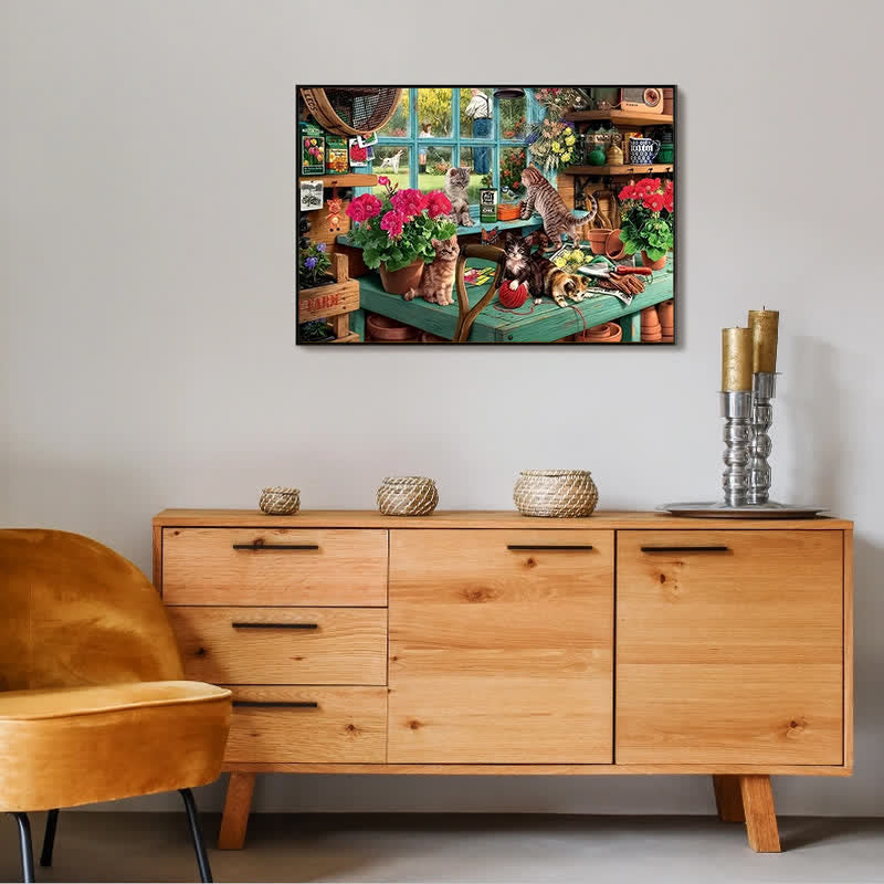 Cat And Gardening - Wooden Jigsaw Puzzle - image 8