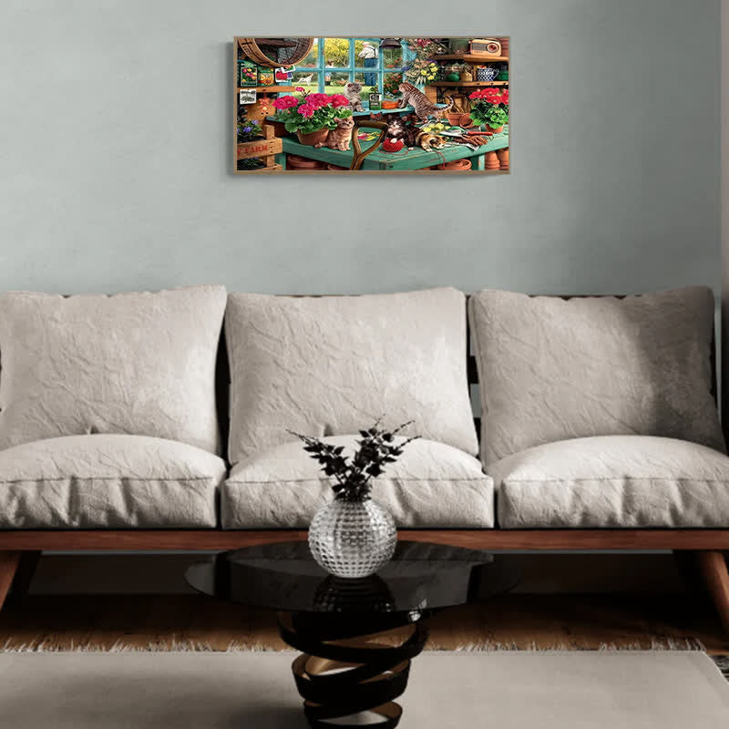 Cat And Gardening - Wooden Jigsaw Puzzle - image 6