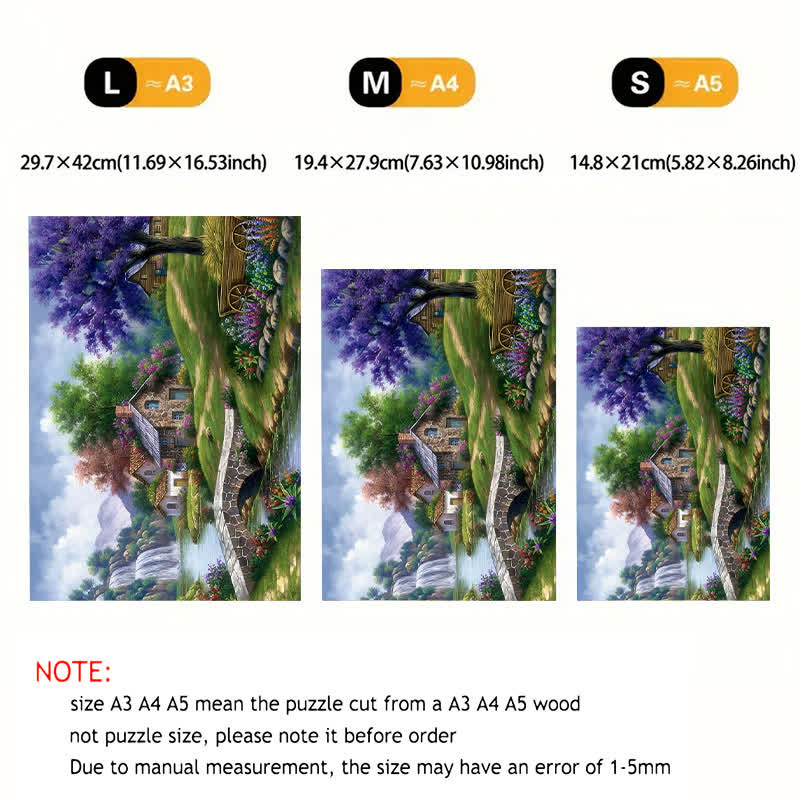 Landscape With A Waterfall - Wooden Jigsaw Puzzle - image 5