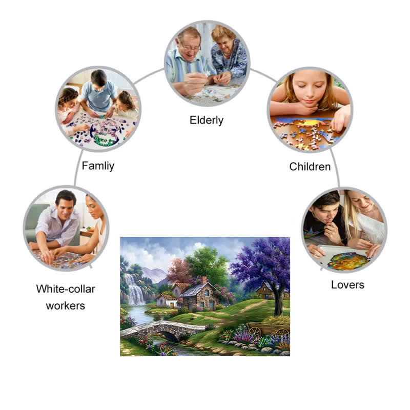 Landscape With A Waterfall - Wooden Jigsaw Puzzle - image 4