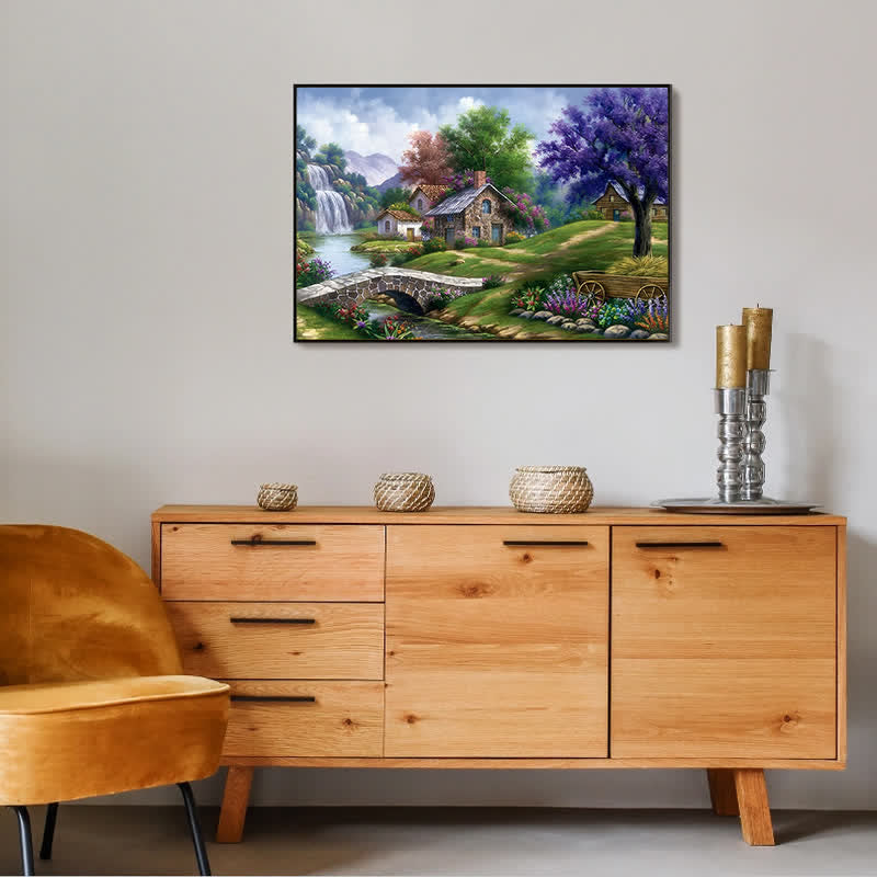 Landscape With A Waterfall - Wooden Jigsaw Puzzle - image 8