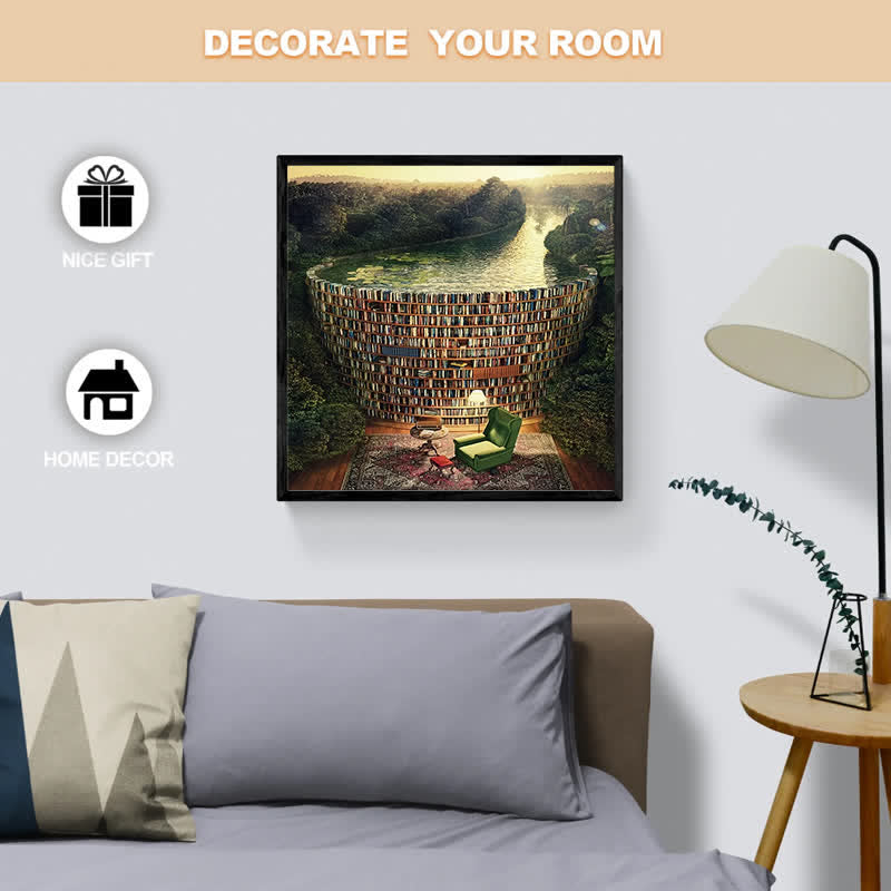 Library Bookcase Book - Wooden Jigsaw Puzzle - image 6