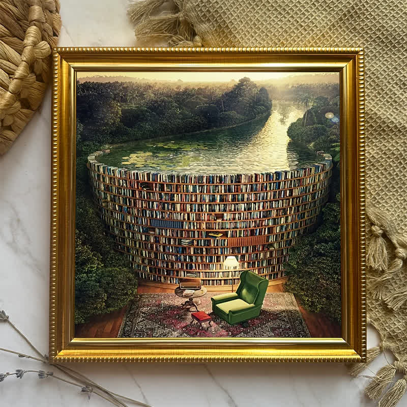 Library Bookcase Book - Wooden Jigsaw Puzzle - image 3