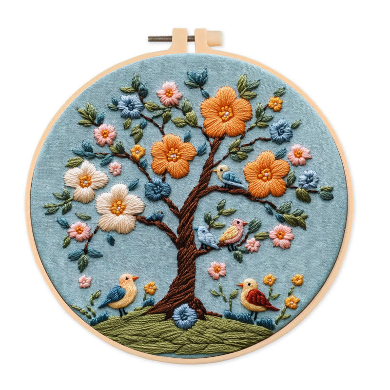 Rubbyoo Embroidery Kit - Spring Blossom | Handmake Gifts - 20*20cm - image 0