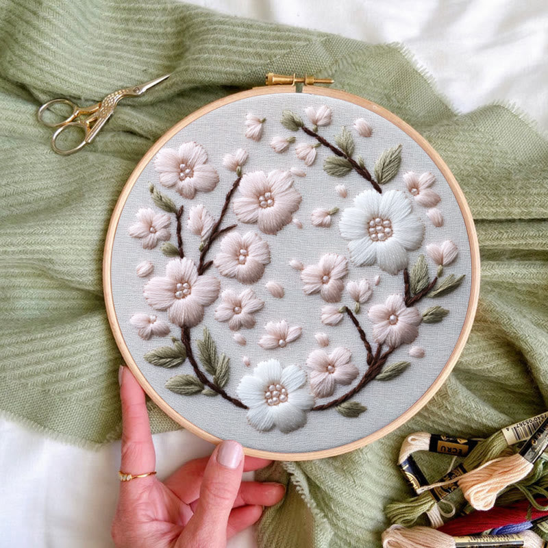 Rubbyoo Embroidery Kit - Pink Cherry Blossom | Diy Craft Gifts - image 7