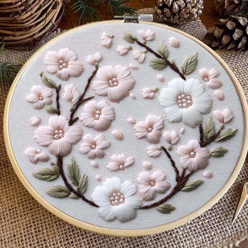 Rubbyoo Embroidery Kit - Pink Cherry Blossom | Diy Craft Gifts - image 5