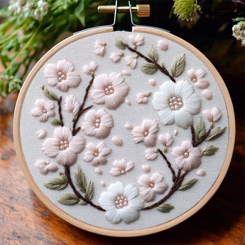 Rubbyoo Embroidery Kit - Pink Cherry Blossom | Diy Craft Gifts - image 3