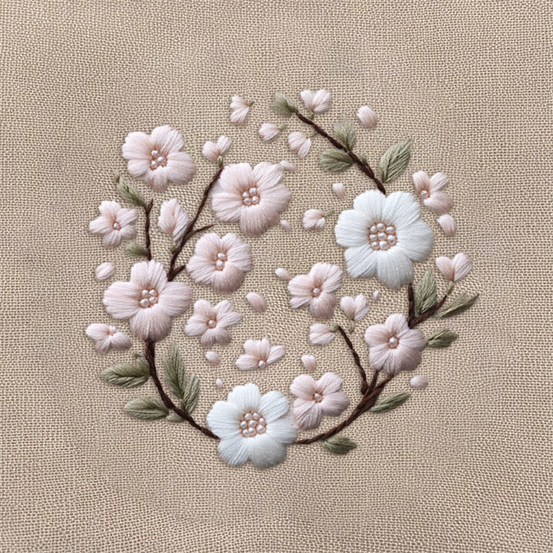 Rubbyoo Embroidery Kit - Pink Cherry Blossom | Diy Craft Gifts - image 9