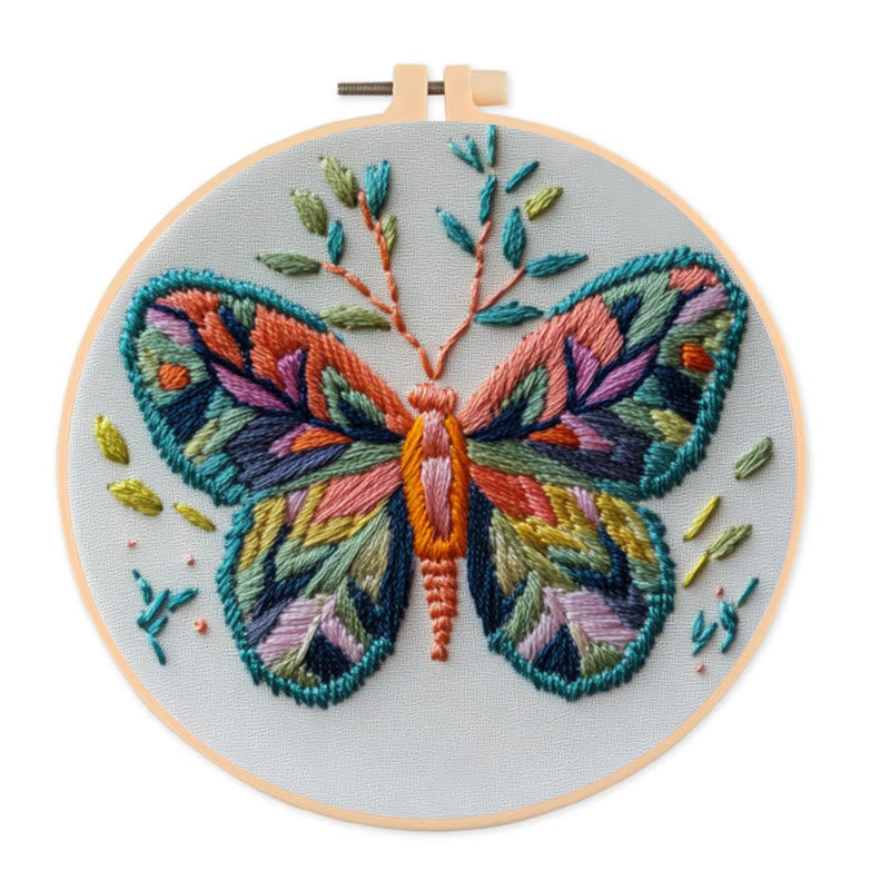 Rubbyoo Embroidery Kit - Aesthetic Butterfly | Beginner Needlework  - 20*20cm - image 0