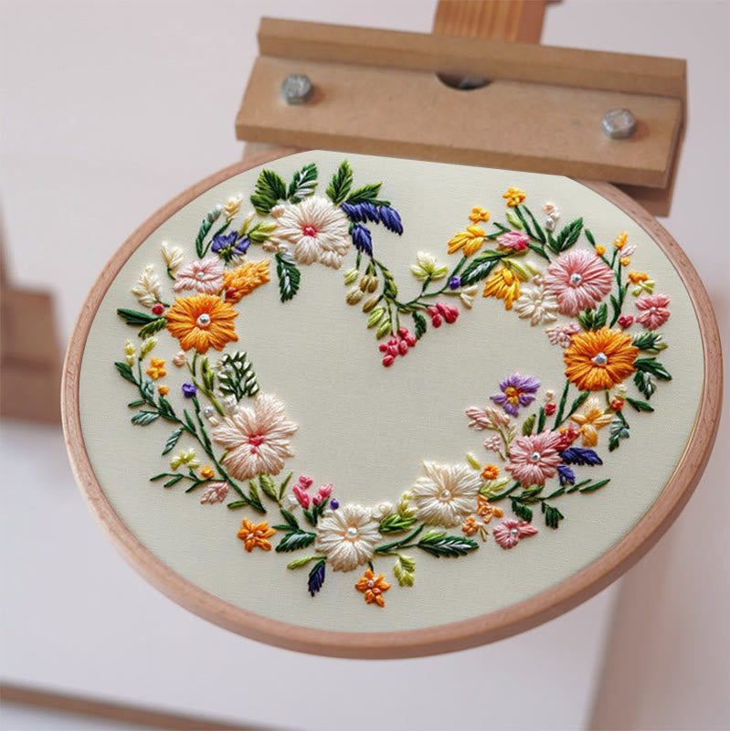 Rubbyoo Embroidery Kit - Heart Wreath | Diy Needlework Craft - image 6