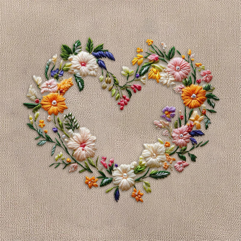 Rubbyoo Embroidery Kit - Heart Wreath | Diy Needlework Craft - image 9