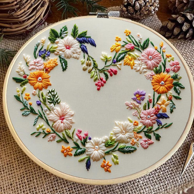 Rubbyoo Embroidery Kit - Heart Wreath | Diy Needlework Craft - image 4